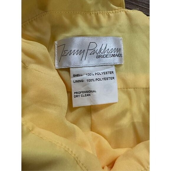 NEW Jenny Packham Lux Chiffon Halter Bridesmaid Gown with Beaded Trim Lemon Drop - Picture 4 of 12